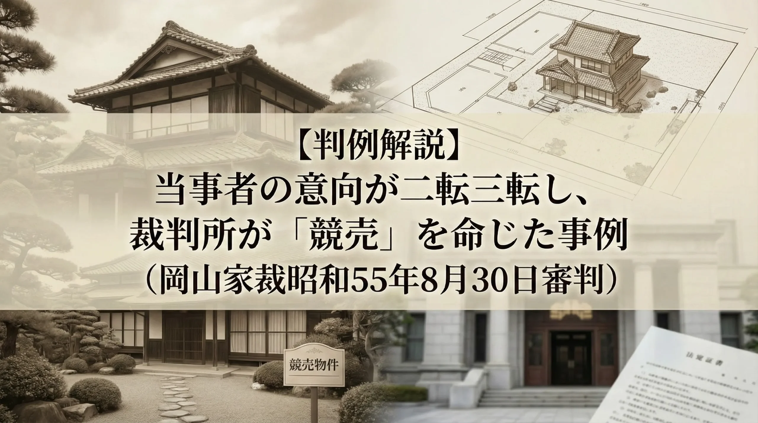 判例解説】当事者の意向が二転三転し、裁判所が「競売」を命じた事例